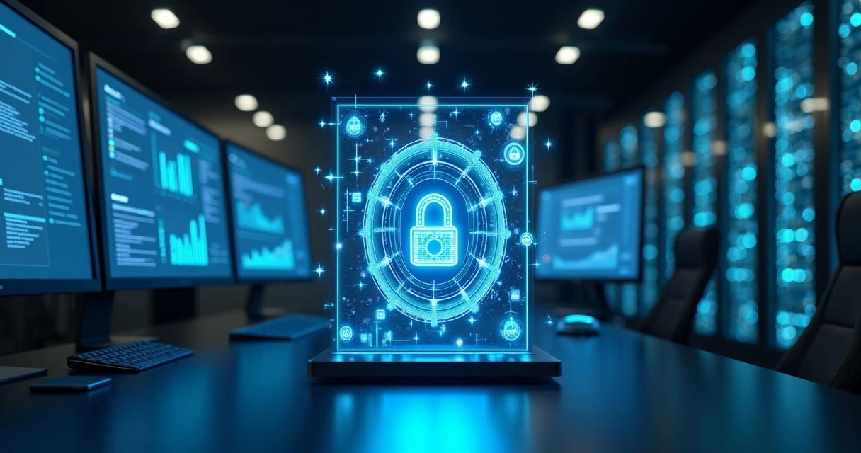 Cofre digital de credenciais protegido em ambiente de TI corporativo 