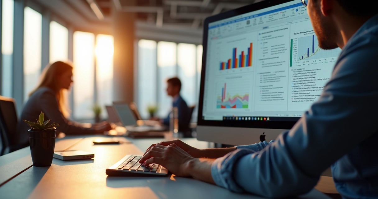 Pessoas usando computadores editando documentos online lado a lado 