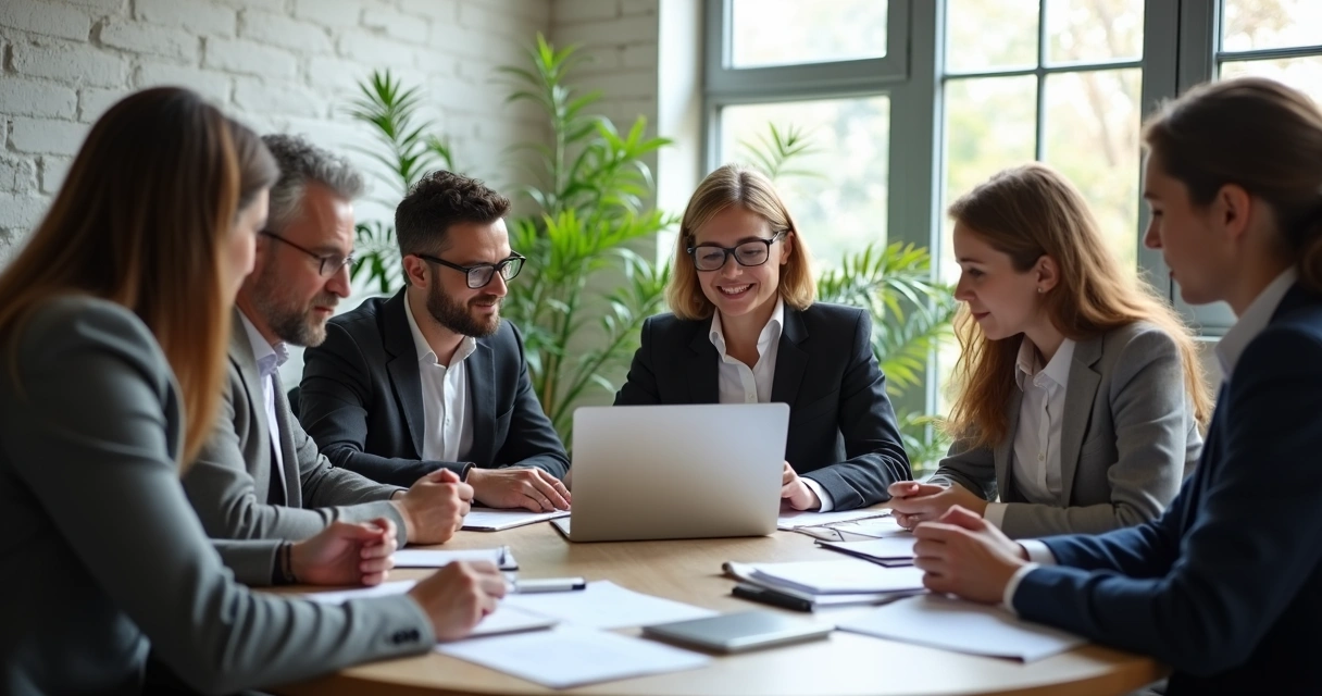 Colaboração entre colegas de diferentes gerações em equipe 