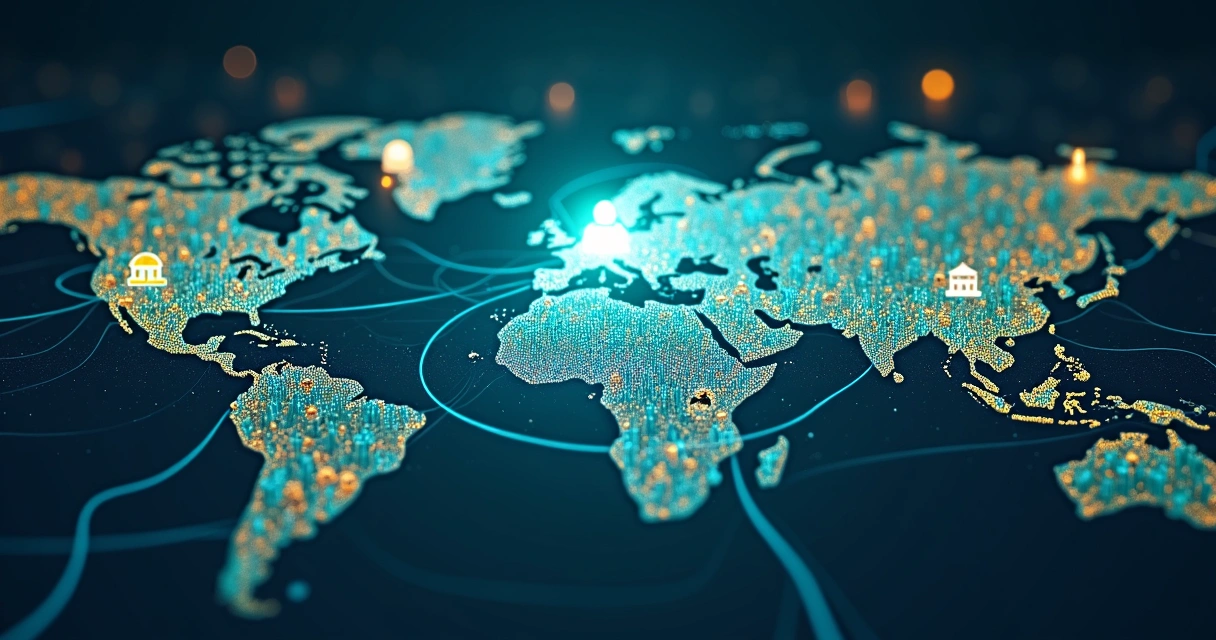 Empresas conectadas globalmente trabalhando juntas no combate ao crime financeiro 