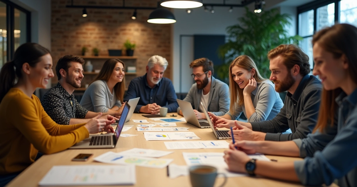 Equipe trabalhando junta para resolver problemas 