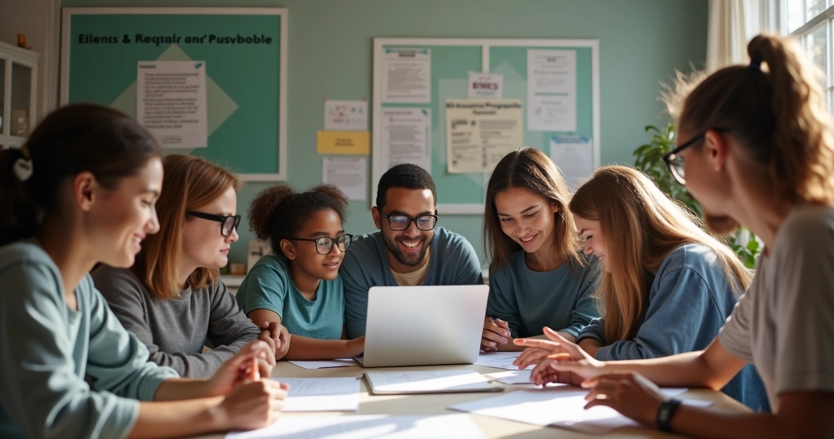 Personas de distintas edades y orígenes trabajando juntas en un proyecto social 