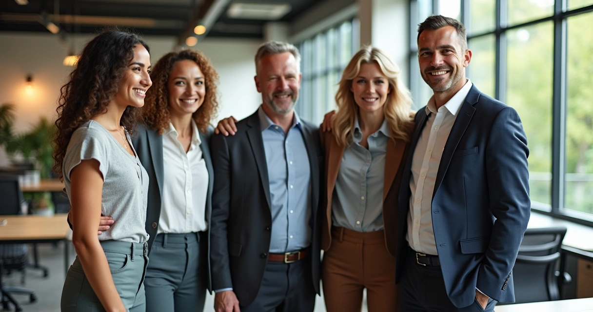 Colaboradores apoiando uns aos outros