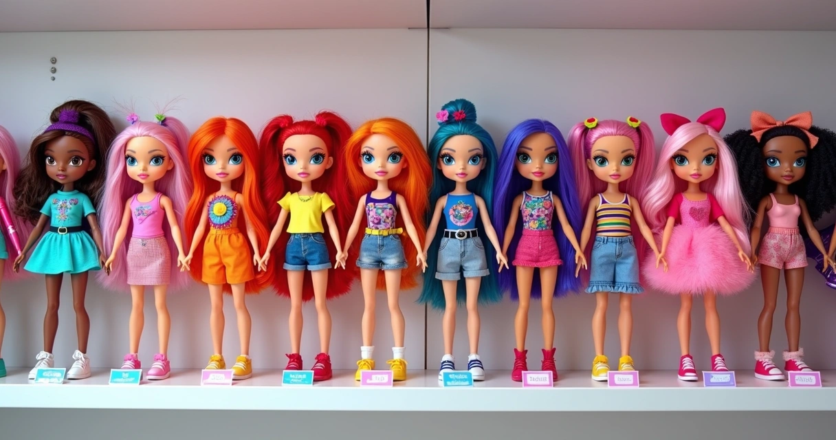 Coleção de bonecas Rainbow High lado a lado