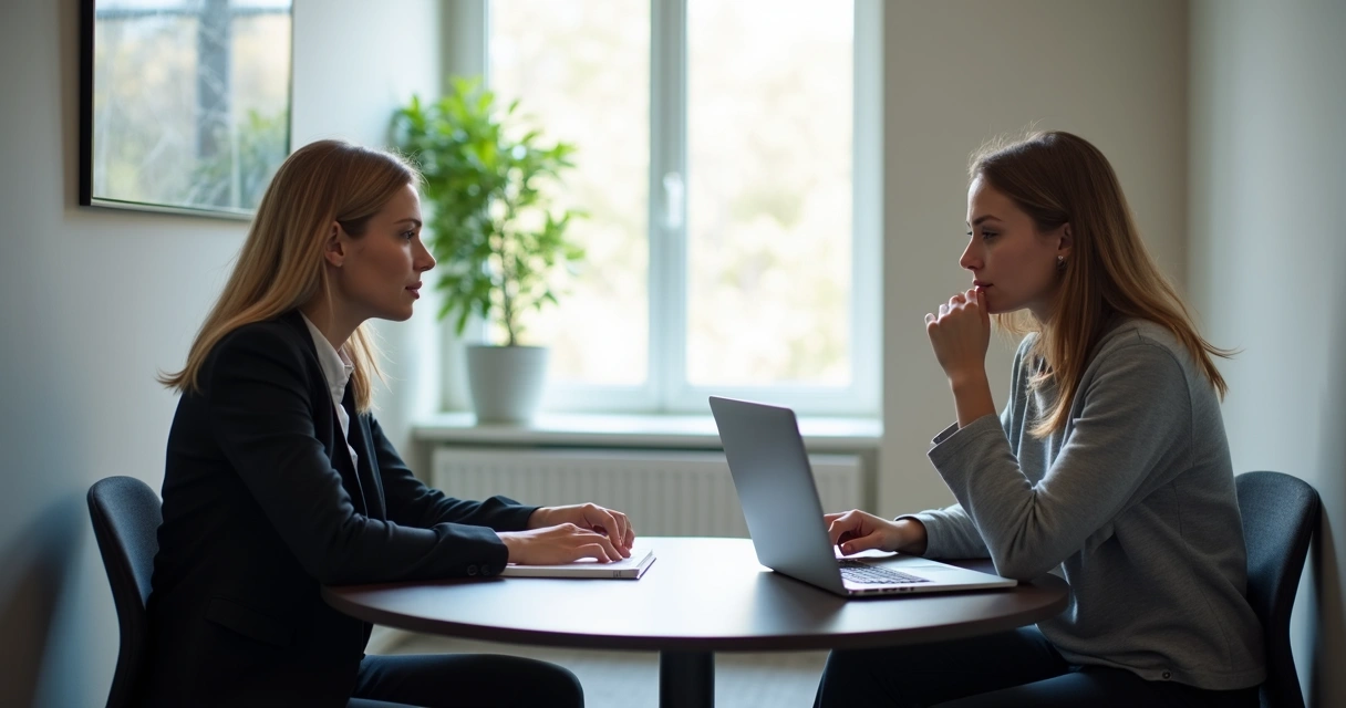 Colegas de trabalho sentados conversando em sala reservada