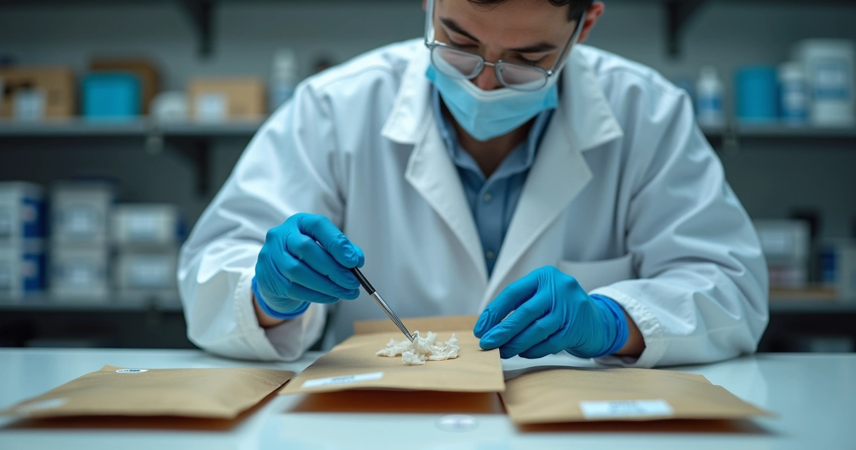 Técnico forense coleta roupas íntimas como prova 