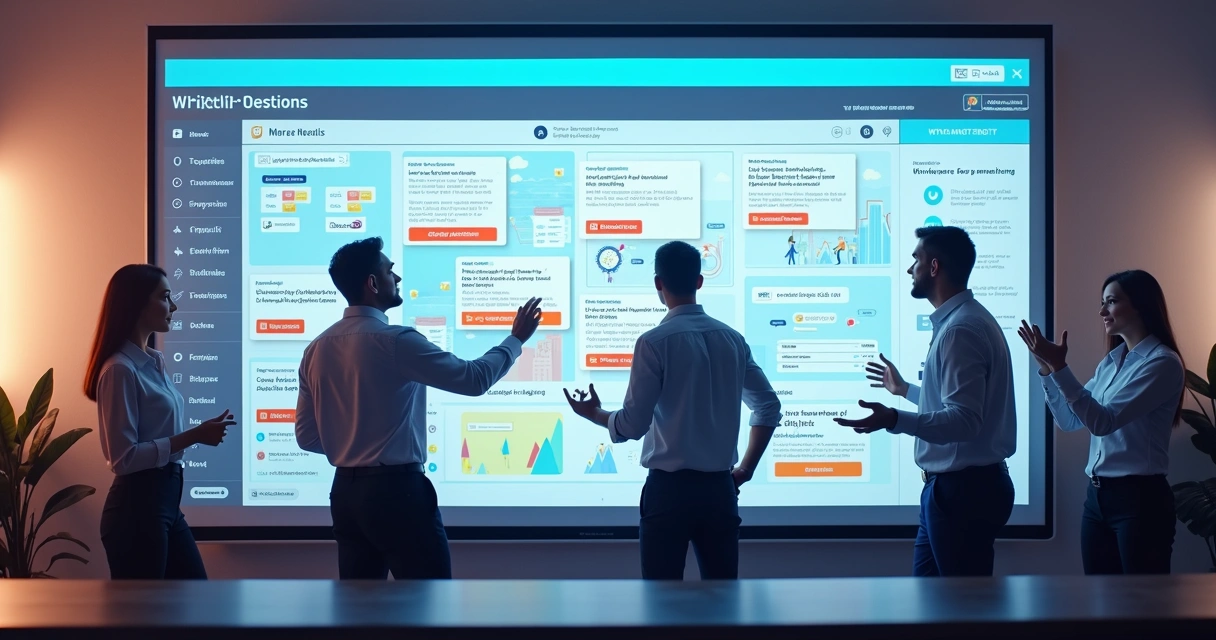 Equipes de franqueador e franqueados colaborando em ambiente digital
