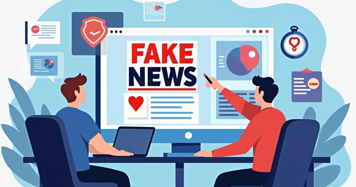 Equipe combatendo fake news eleitoral 