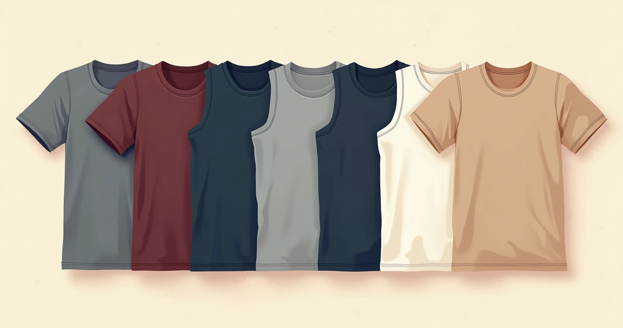 Peças masculinas em tons sóbrios e neutros, organizadas lado a lado