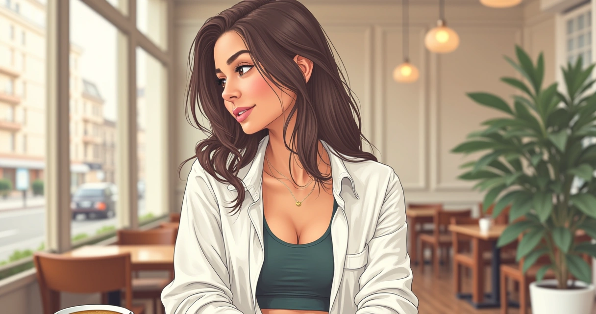 Mulher com top esportivo e sobreposição de camisa branca no cotidiano