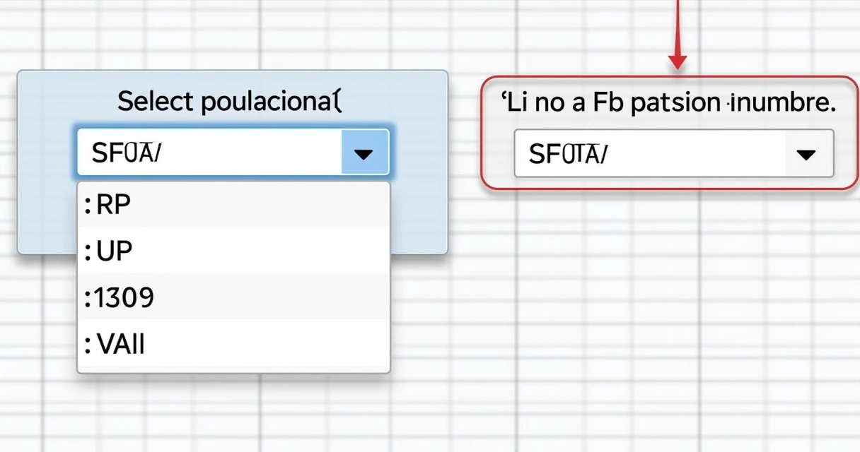 Combo box exibindo seleção de UFs e campo mostrando população correspondente. 