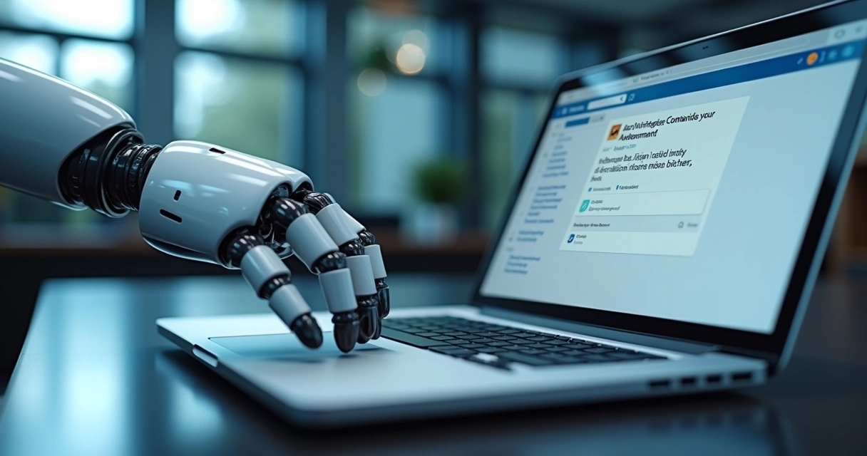 Robo inserindo comentário em publicação do LinkedIn 