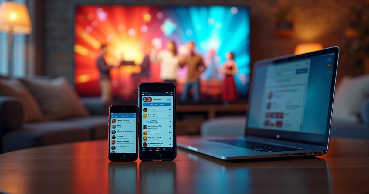 Comentários de redes sociais durante programa de TV ao vivo 