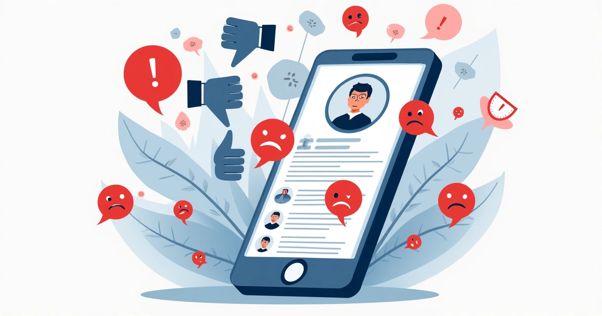 Muitos comentários negativos em redes sociais de conselho