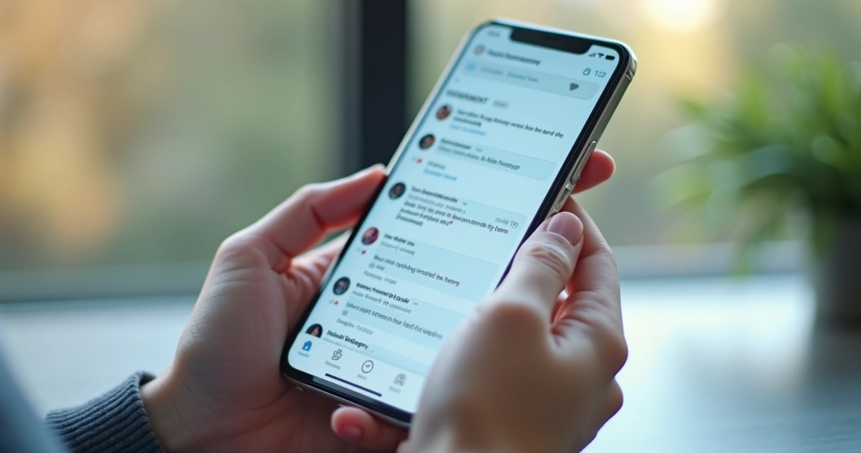 Tela com comentários respeitosos em rede social 