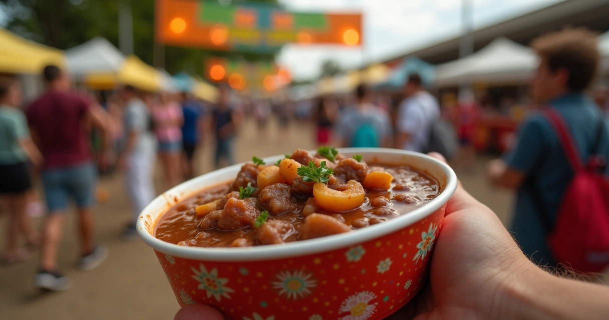 Prato típico brasileiro servido em festival de Orlando 