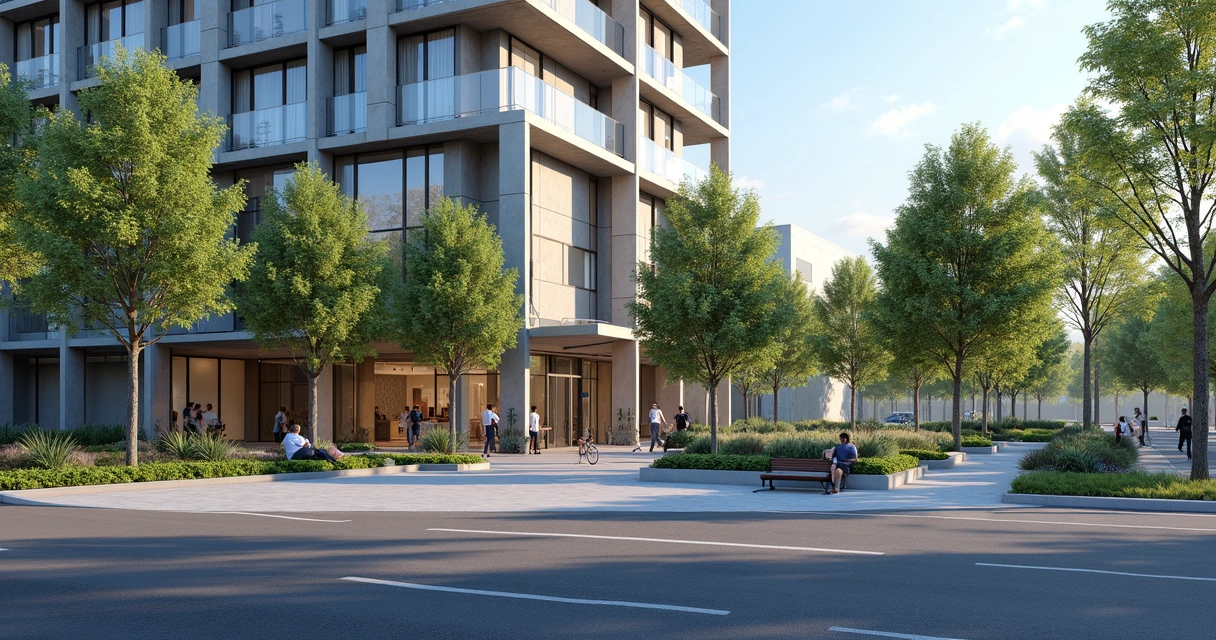 3D model of a commercial property landscape design