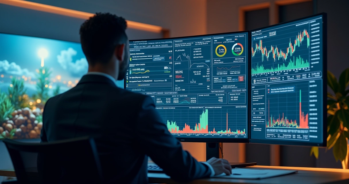 Dashboard showing live commodity and derivatives prices, charts, and risk metrics 