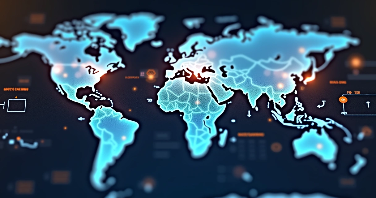 Illustration of spot, futures, and derivatives contracts layered over a globe with fluctuating prices and data flows.