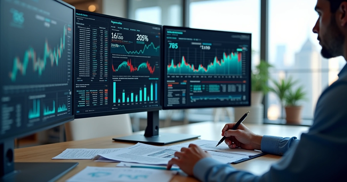 Commodity risk dashboard with graphs and real-time market data. 