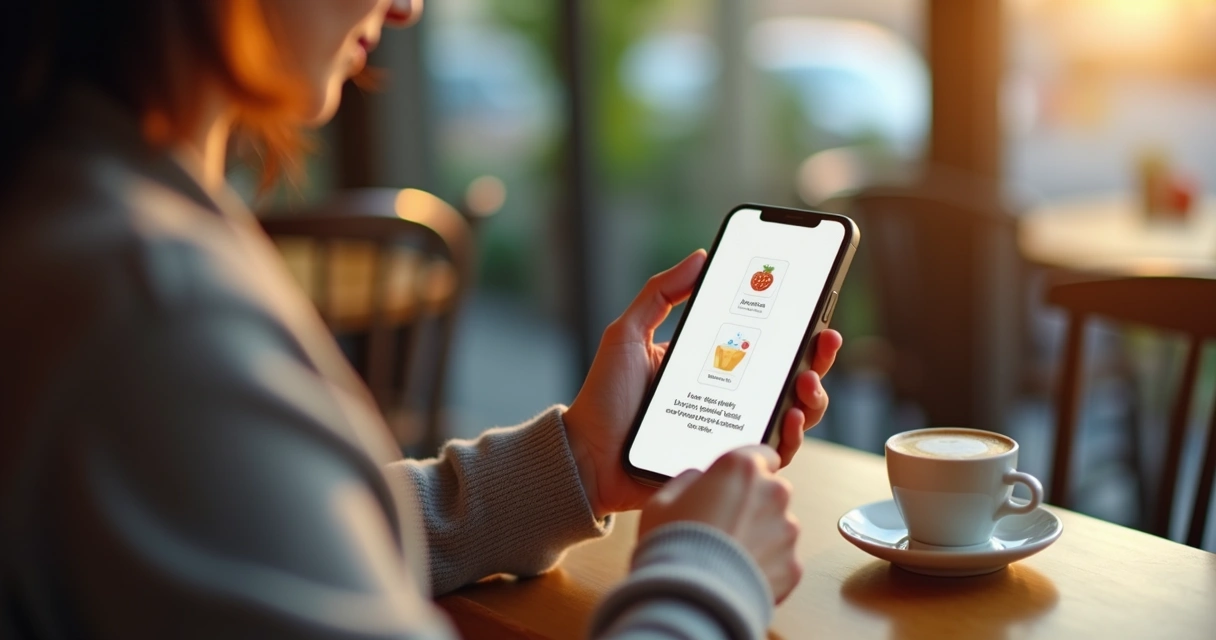 Close-up of a person receiving a community app push notification on a smartphone 