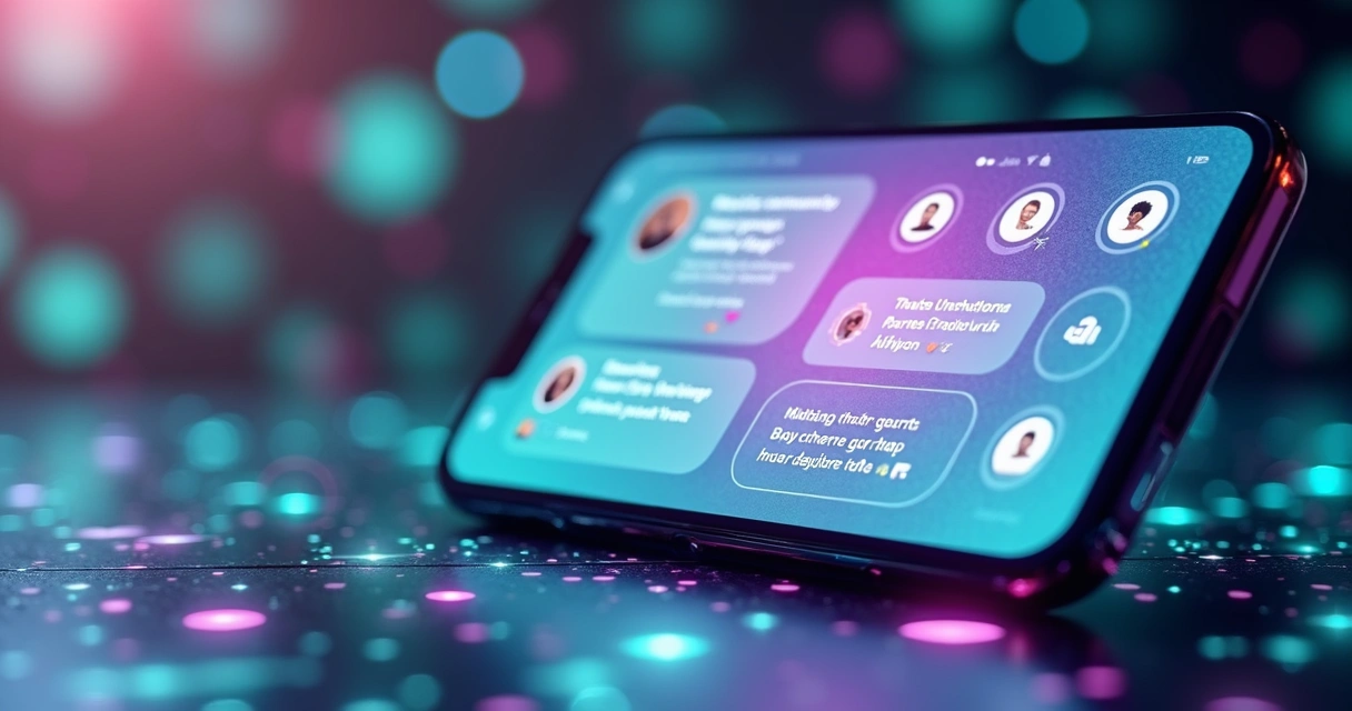 Interface de aplicativo mostrando área de comunidade para creators 