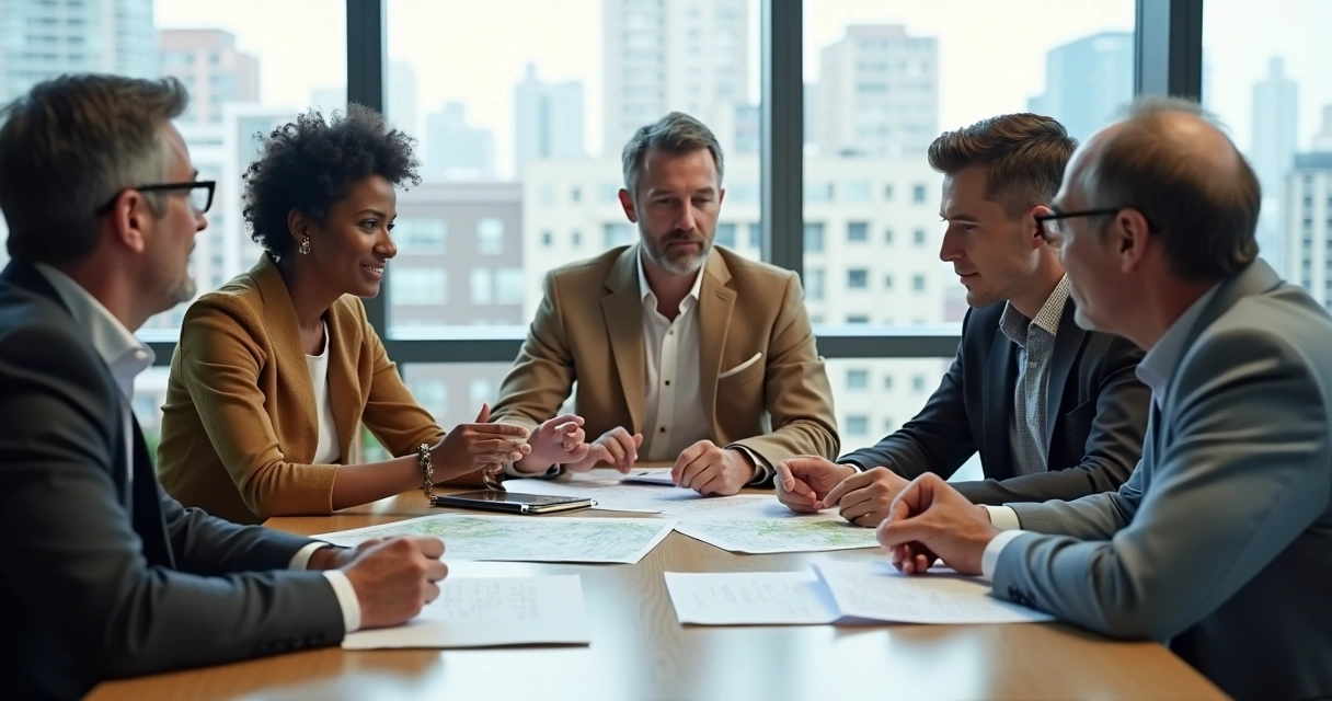 Community members in a public meeting discussing project impacts