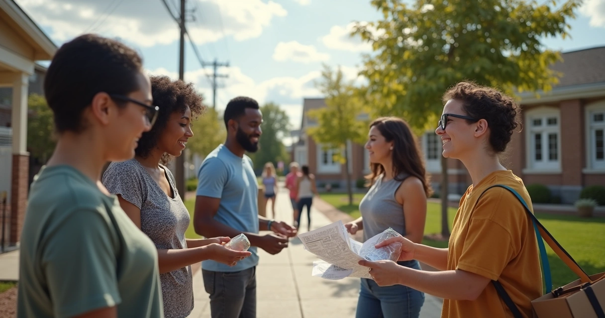 Neighbors supporting each other after a disruptive event