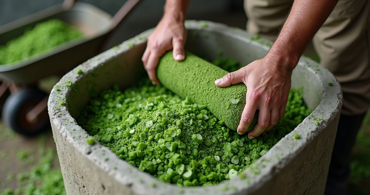 Compactação da silagem de moringa em silo pequeno
