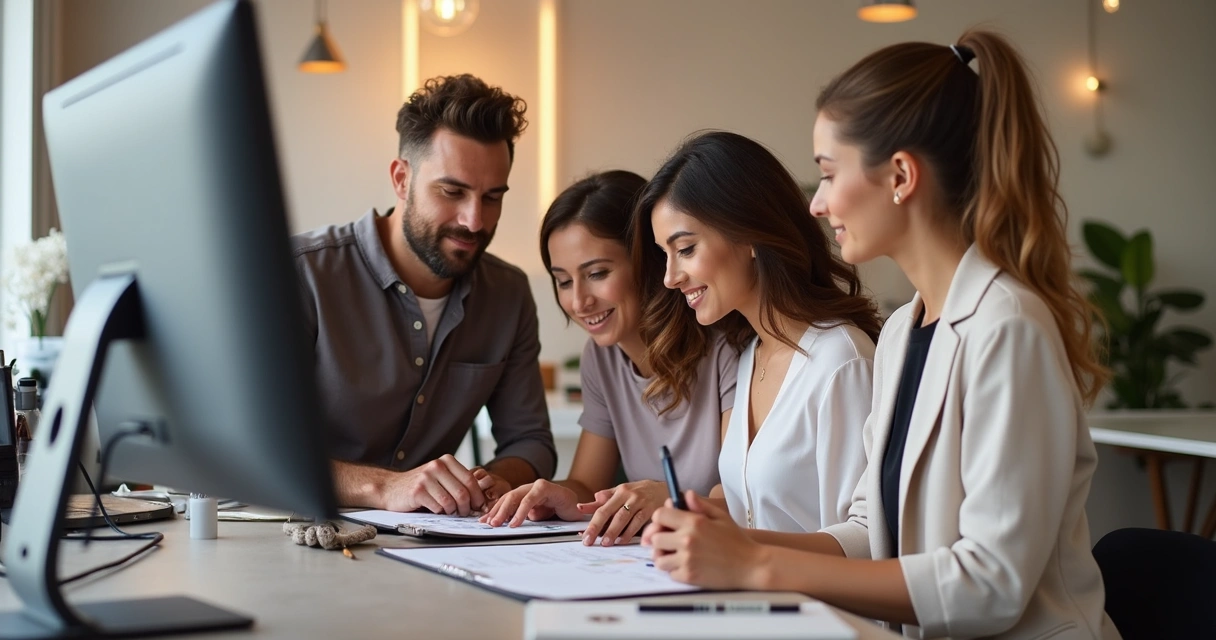 Companheirismo equipe beleza estúdio 