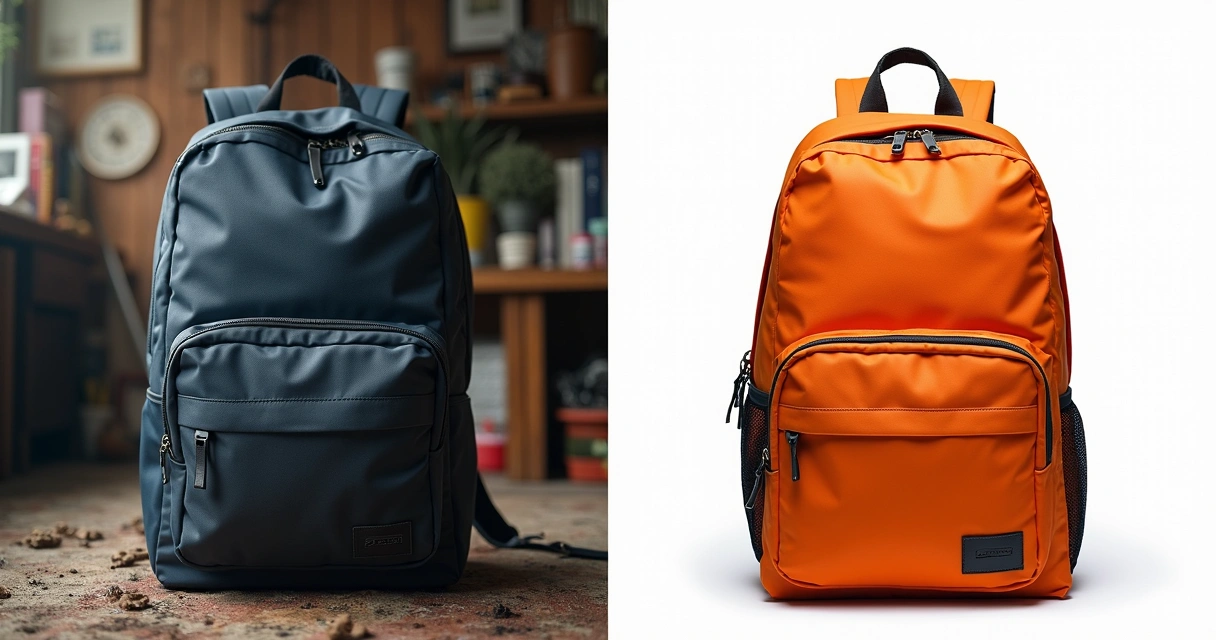 Comparação foto amadora e foto profissional de produto 