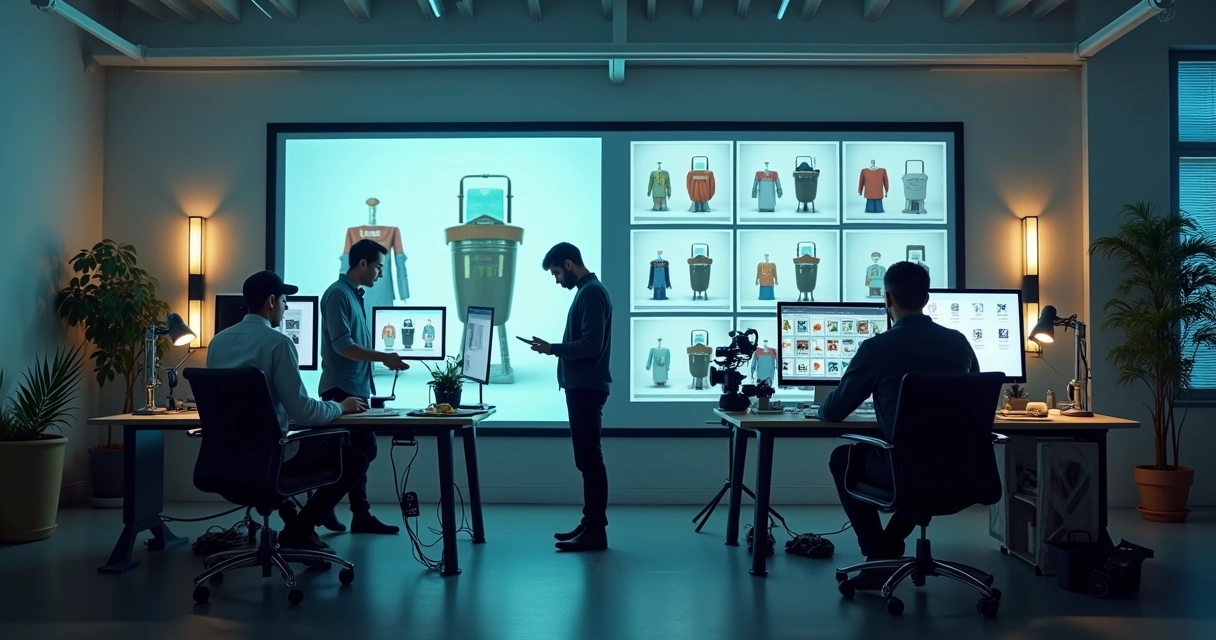 Comparação visual entre banco de imagens próprio e terceirizado para e-commerce 