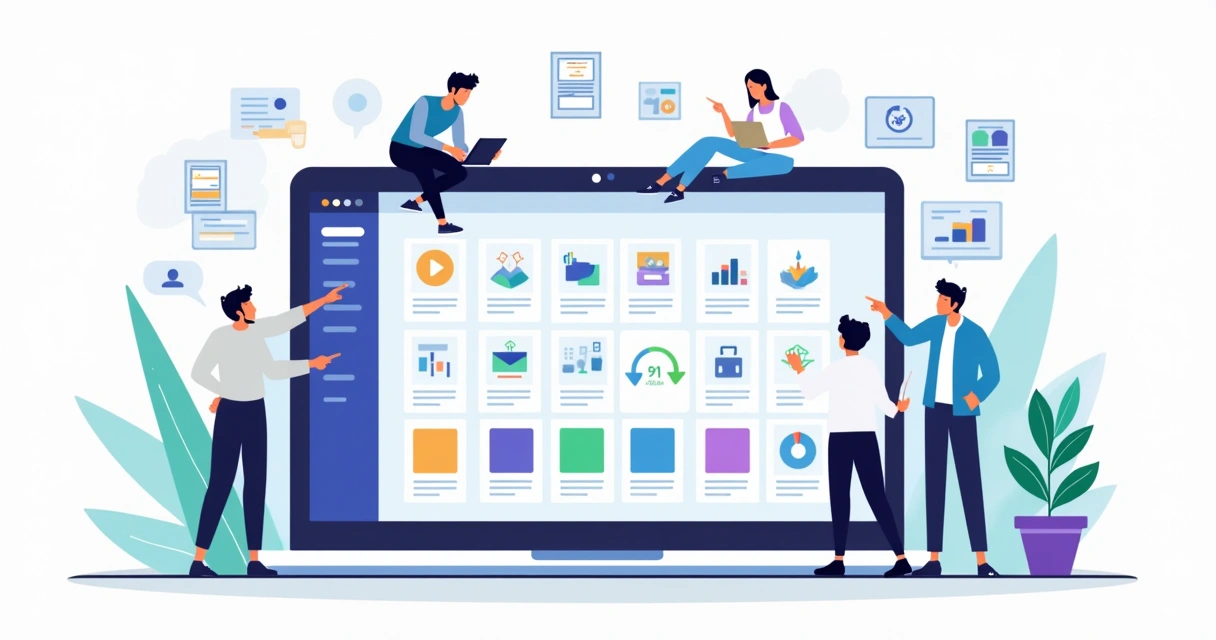 Dashboard comparando diferentes builders de páginas para profissionais de marketing digital 