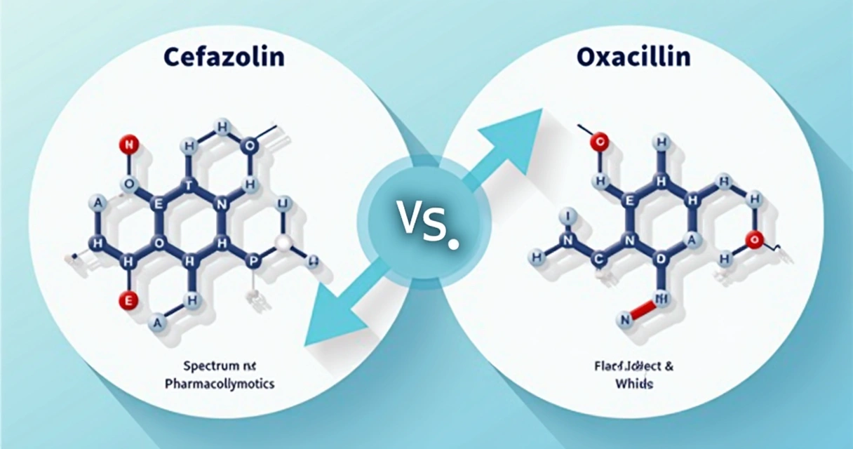 Antibioticoterapia para bacteremia por MSSA: cefazolina ou oxacilina 1 Estrutura molecular de cefazolina e oxacilina lado a lado