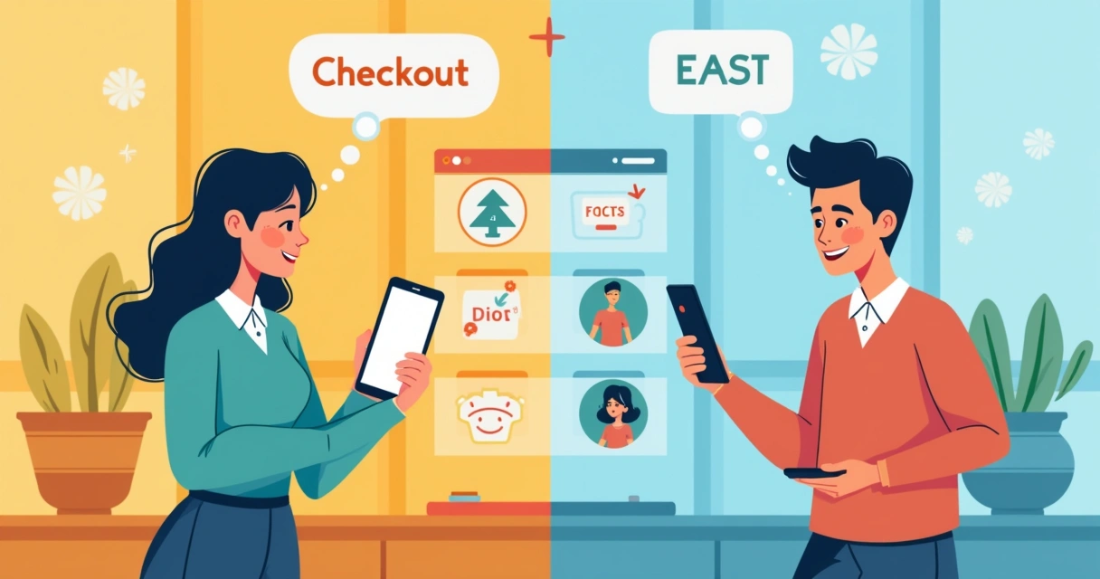 Comparação visual entre checkout tradicional e transparente 
