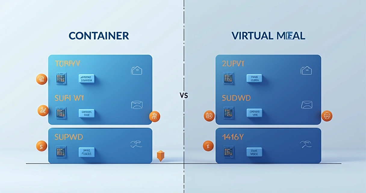 Comparação gráfica entre container e máquina virtual 