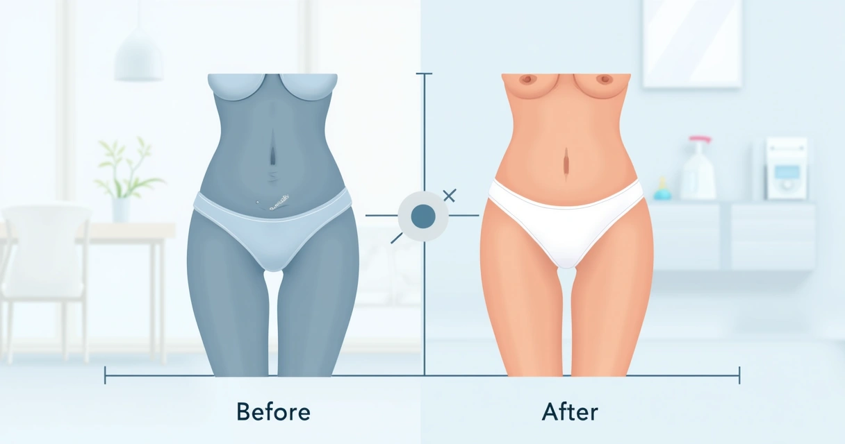 Ilustração de evolução do contorno corporal 