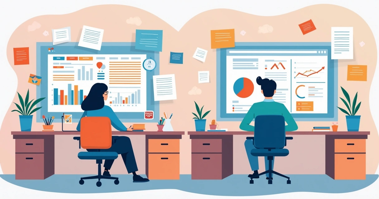 Comparação visual entre CRM político e controle manual