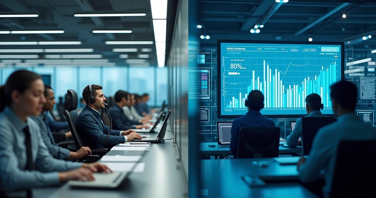 Comparação de custos de atendimento tradicional e digital 