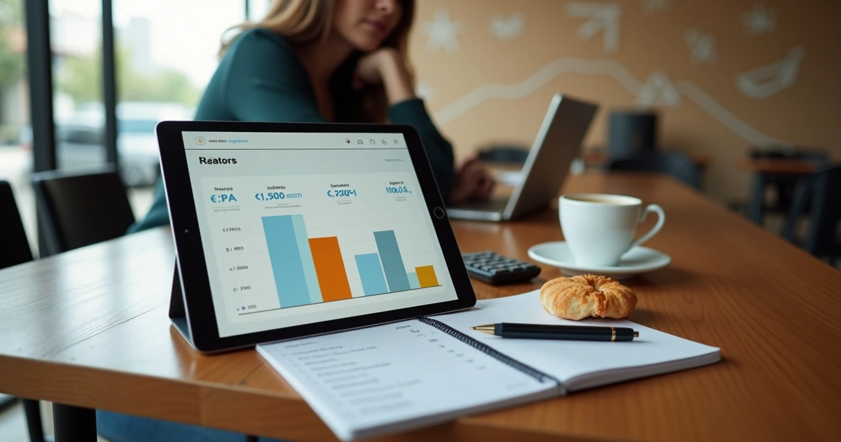 Profissional comparando em tablet os custos de estudos e provas das certificações ANBIMA 