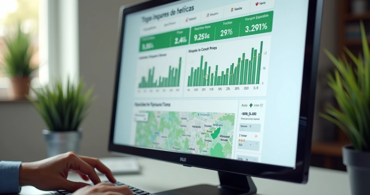 Tela com comparação de descontos de imóveis por bairro 
