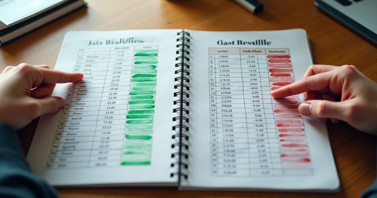 Comparação de orçamento DRE versus fluxo de caixa para empresa 