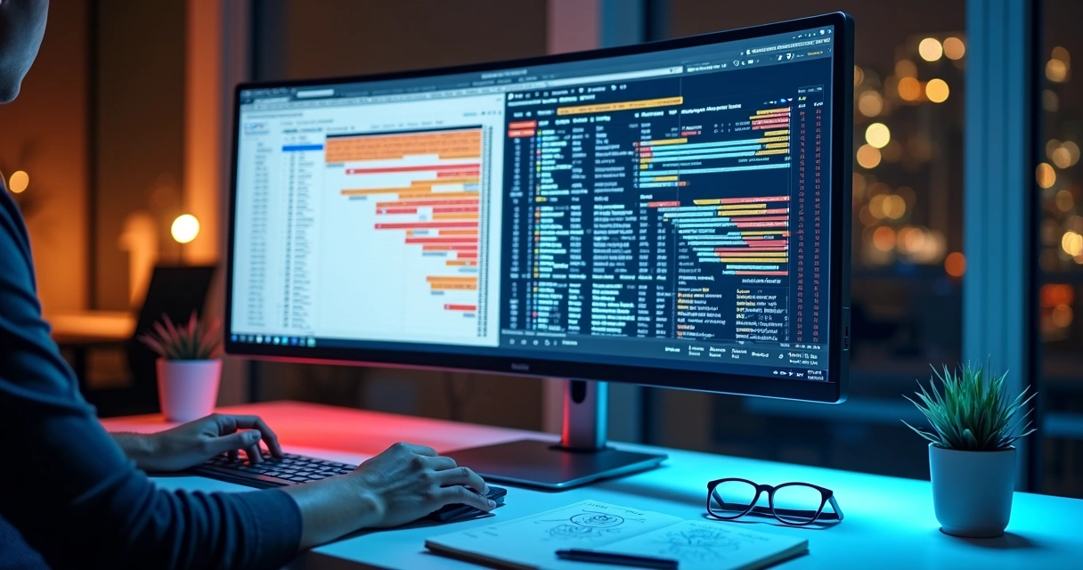 Tela dividida mostrando comparação entre heatmap e mapa de rolagem em site 