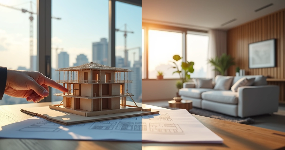 Comparação entre apartamento pronto e apartamento na planta