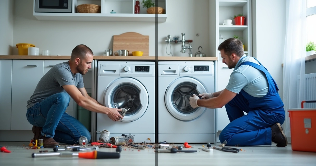 Comparação entre instalação profissional e amadora 