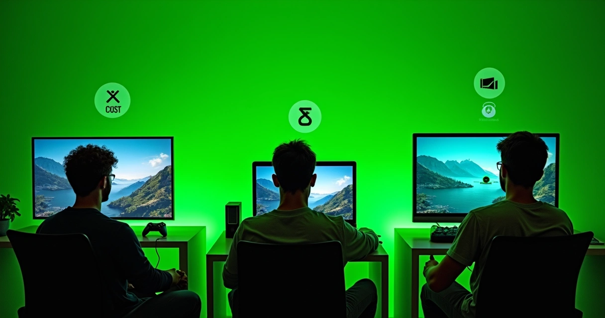 Comparação entre jogar no console, PC simples e via nuvem 