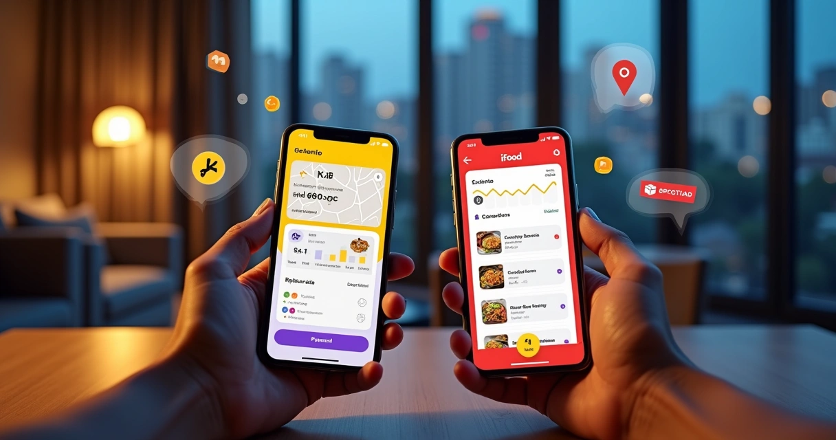 Comparação entre Keeta e iFood em destaque no delivery brasileiro 