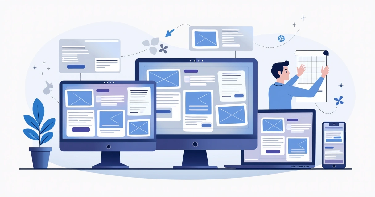 Comparação entre layout adaptativo e responsivo em várias telas