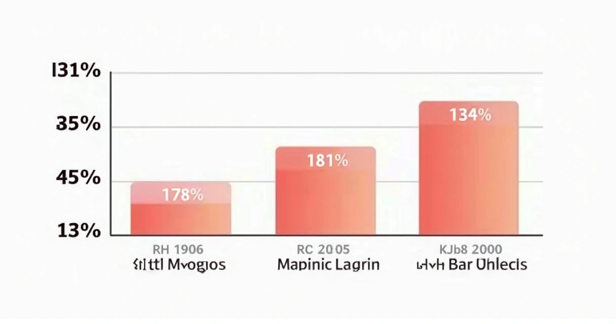 Comparação visual de três produtos com diferentes margens de contribuição 