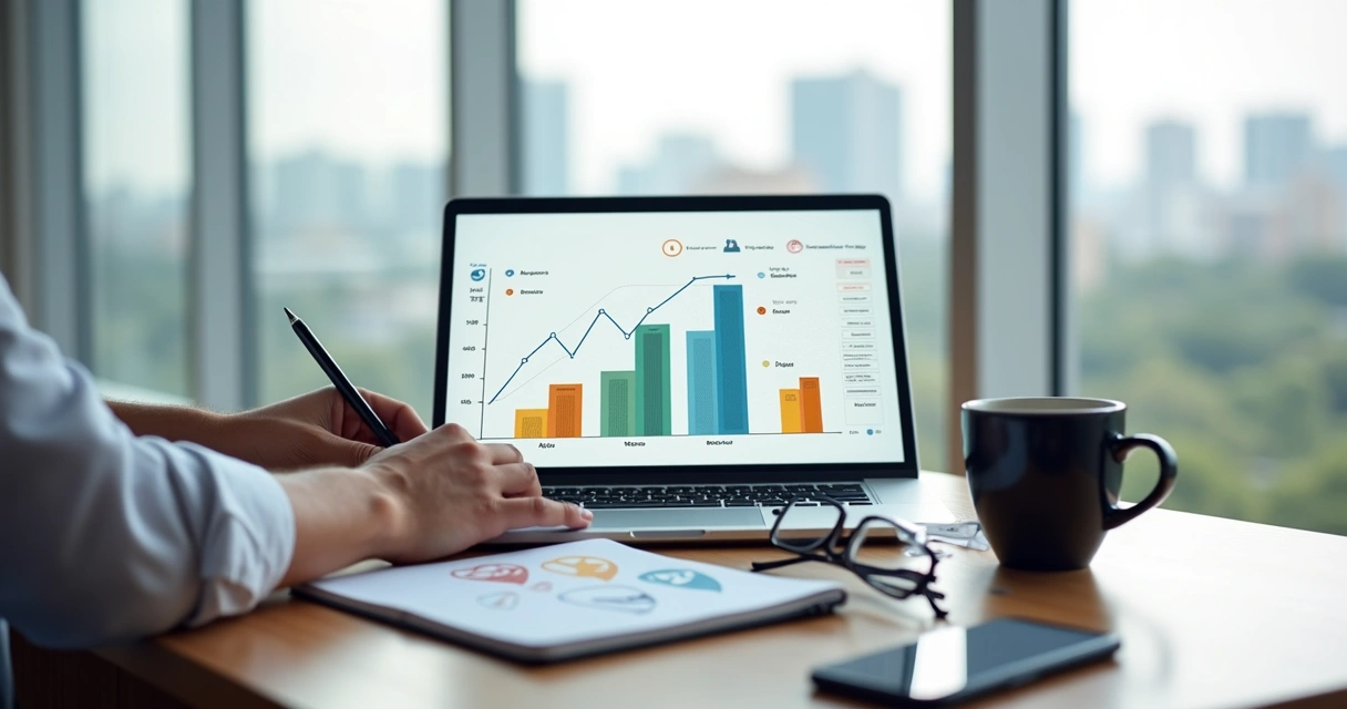 Gráfico comparando mídia paga, SEO e outbound em estratégia B2B 